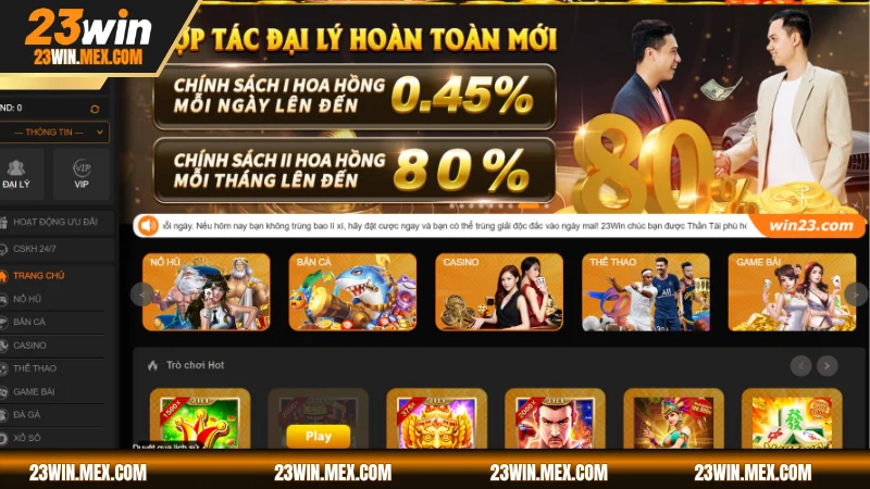 Nổ hũ 23WIN mang đến trải nghiệm tuyệt vời dành cho khách hàng